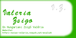 valeria zsigo business card